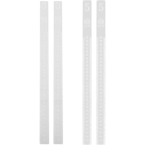 Paar Teigmessstreifen, professionelle Nudelholzführung, Backzubehör-40.00X2.50X0.30CM-Transparent (1/4)