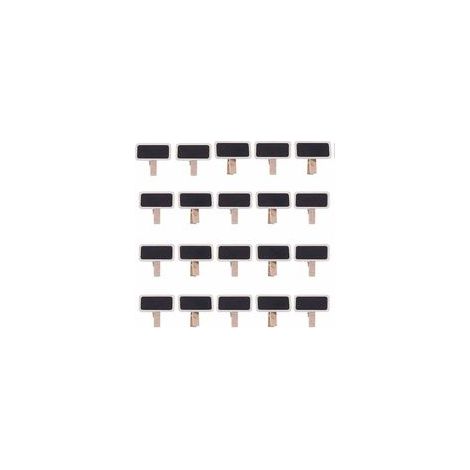 50 Mini Tableau Noir Bois Message Rectangle Ardoise A Pince Clip Carte Panneau Memos Etiquette Prix Marque Place Numero Table/Photo/Tags/Décoration Mariage-Fei Yu (1/4)