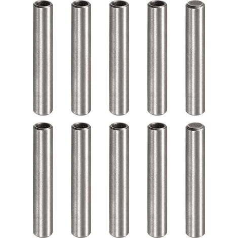 10 pièces M5 Innengewinde Dübelstift 8x50mm Anfasen Flacher Kohlenstoffstahl Zylindrischer (1/5)