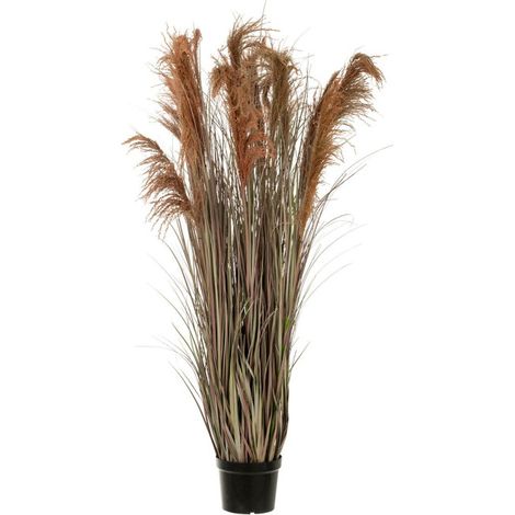 Herbe de Pampas Artificielle en Pot "13 Têtes" 180cm Vert & Orange