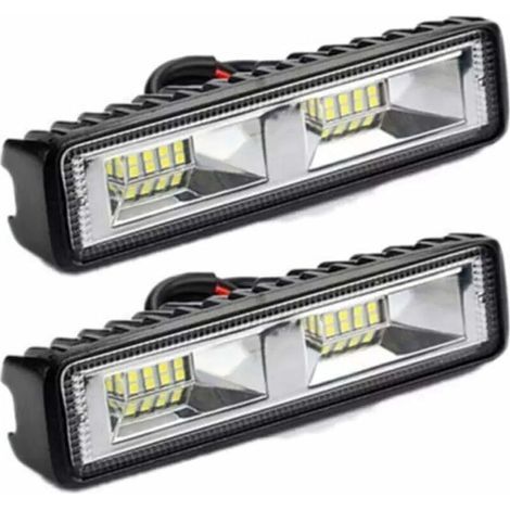 Phare de travail LED 12V 24V – 16 LEDs 48W – Étanche IP67 pour camions. SUV. VTT – Lumière blanche 6000K. 1200lm (1/5)