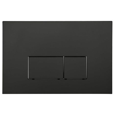 FugaFlow Eccelente Press Plaque de déclenchement DualFlush pour bâti-support Geberit UP320 ABS rectangulaire Noir mat (1/5)