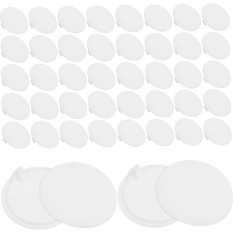 MAGICLULU Bouchons ronds en PP meubles 50 pièces blancs (1/5)