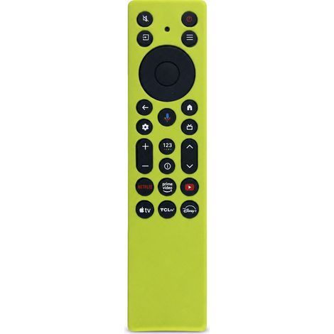 Housse de Télécommande en Silicone Phosphorescente Jaune, Compatible avec TCL RC813A RC923A, Antipoussière et Antichoc (1/5)