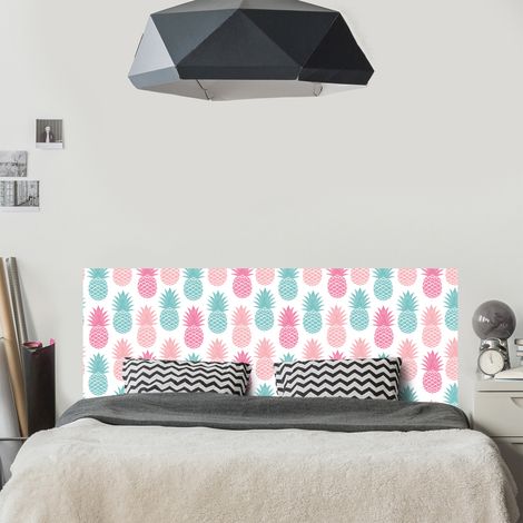 Sticker tête de lit, ananas multicouleurs, décoration originale et naturelle, 60 cm X 160 cm (1/5)