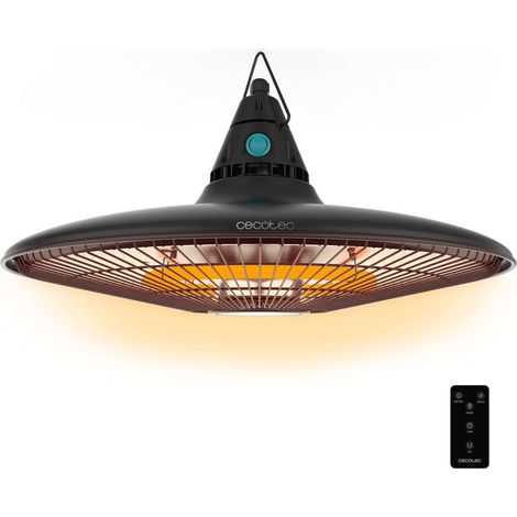 Cecotec Stufa da soffitto per esterni da 1500 W, tecnologia alogena e telecomando.