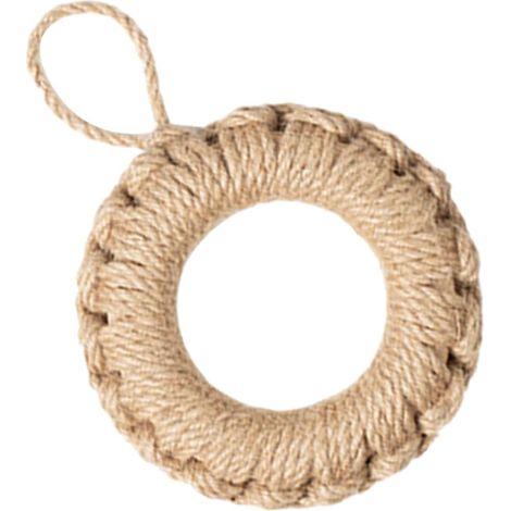 Dessous de plat en coton, rond, naturel, antidérapant (1/5)