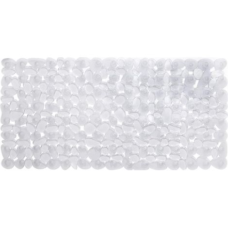 Alfombrilla de baño transparente antideslizante (72 x 36 cm), alfombrilla de ducha rectangular con ventosas. (1/5)