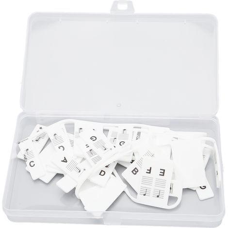 Étiquettes autocollantes en silicone amovibles et réutilisables pour clavier de piano 88 touches (taille standard) (1/5)