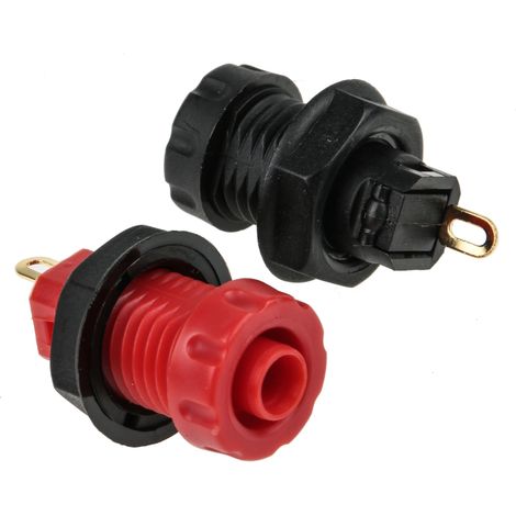 Fiche banane femelle 4 mm RS PRO Noir, Rouge Femelle 30A 1000V ( Prix pour 1 ) (1/5)