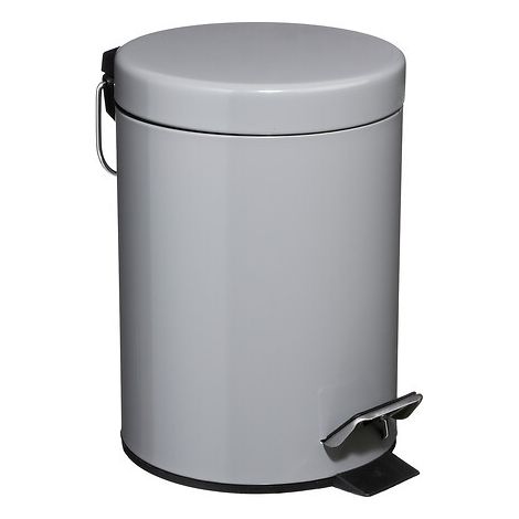 Poubelle métal à  Pédale 3 litres Atmosphéra - Gris
