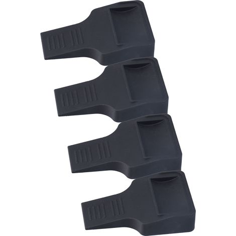 4-teiliges Set U-förmiger Rollenstopper, Rollenteller, Zubehör für Sofas, Betten, Stühle und Möbel, schwarz (1/5)