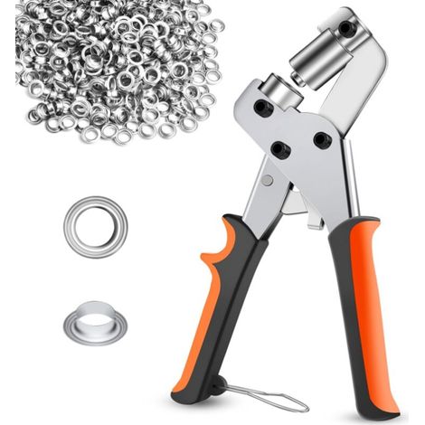 Kit rivets et accessoires – 520 rivets de 10 mm inclus – Pour bâches, tissus, cuir, carton, posters et bannières (1/5)