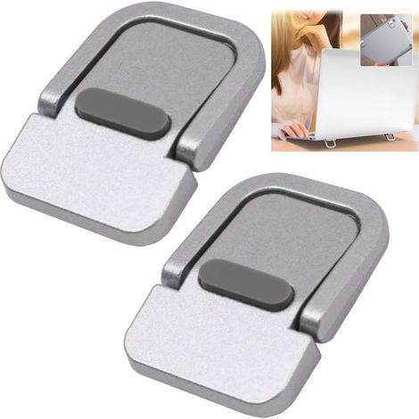 Mini support pour ordinateur,2 pièces Support Pliable Ordinateur Invisible,Support de Tablette pour Clavier,rehausseurs de Clavier,Support Ergonomique et léger pour Ordinateur Portable(argent) (1/5)