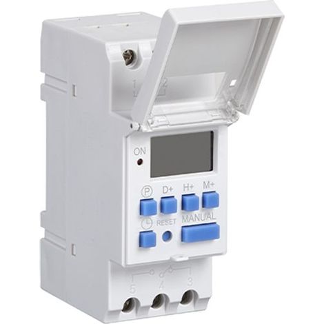 SDT201C interrupteur horaire programmable digital 16A – Tension 220VAC – 1 sortie – Montage sur rail DIN – Programmation jusqu'à 20 cycles – IMO (1/3)