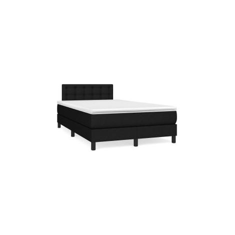 Sommier à lattes de lit avec matelas Noir 120x200 Tissu (1/5)