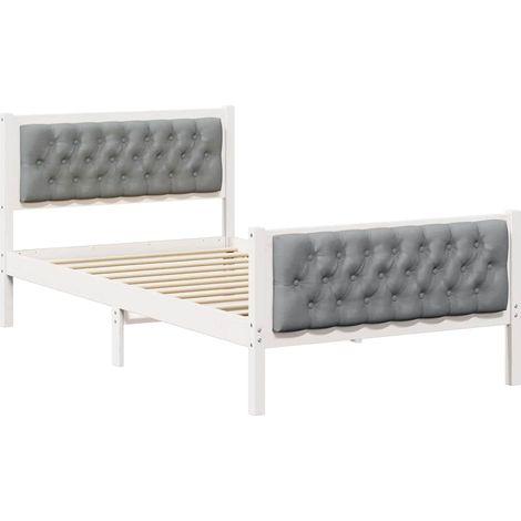 Maison Exclusive - Estructura de cama con cabecera Gris Claro 100 (1/5)