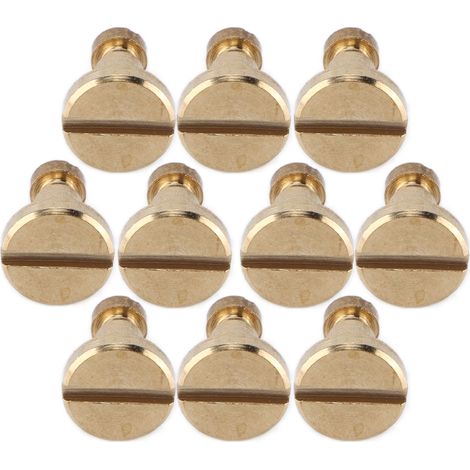 Lot de 10 vis de reliure pour livres, faciles à relier et à démonter, robustes, pour travaux manuels en cuir, 6,5 x 7 mm (1/5)