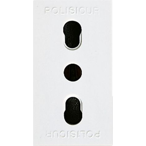 Polisicur-Steckdose 2X10/16A+T Banq AVE 45B06/15TS