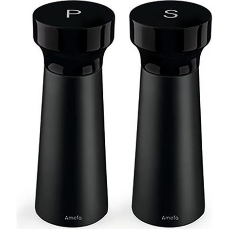 Molinillo de sal y pimienta 15 cm 2 piezas negro Amefa