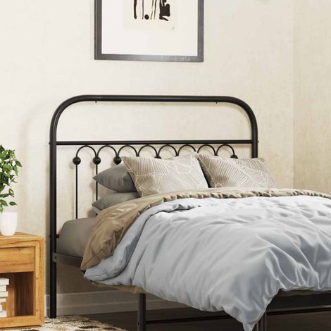 vidaXL Tête de lit de remplacement métal noir 100 cm (1/5)