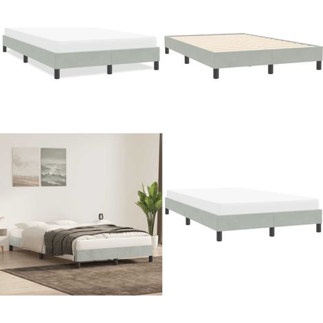 Giroletto senza Materasso Grigio Chiaro 120x210 cm Velluto - Letto con base a doghe - Materasso per letto