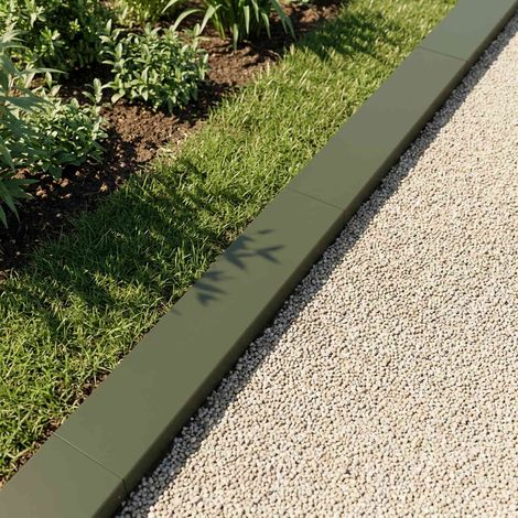 vidaXL Perfil de cobertura para jardín 2 uds. 100 x 15 x 5 cm Acero