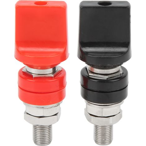 Borne de raccordement en laiton de 4 mm, filetage M10, borne de puissance haute intensité avec capuchon plat.