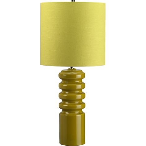 Nachttischlampe Beistellleuchte Tischleuchte Porzellan grün Leinen Schlafzimmer (1/2)