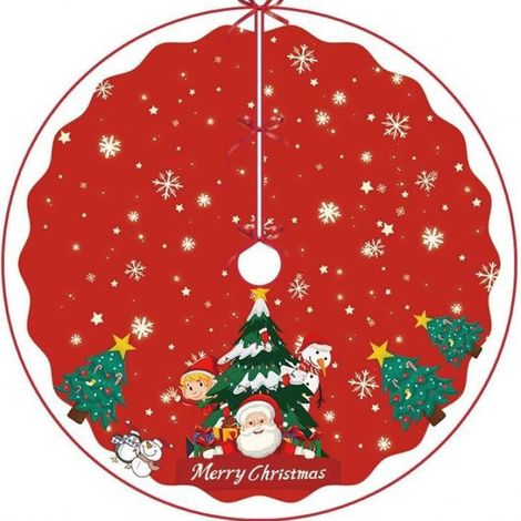 Jupe de sapin de Noël 2026, décorations de Noël, jupe de sapin à motifs, tablier pour sapin - Diamètre 60 cm - B-9