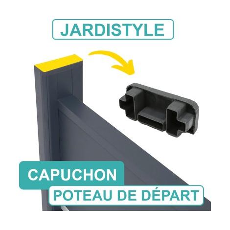 Capuchon pour Poteau Aluminium Départ 1 Entrée (1/2)