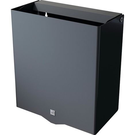 Corbeille Leabox anti-feu 23 litres murale intérieure - Leabox.com - Gris anthracite (1/2)