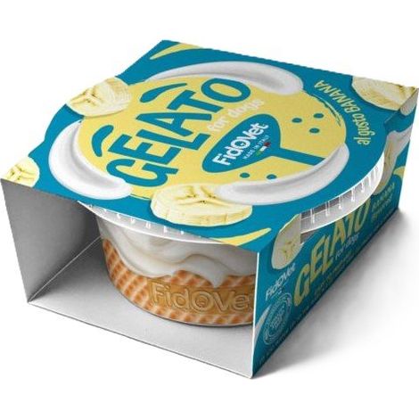 FidoVet  Snack per cani al gelato  Gelato 40 g - Gelato Banana 40 g