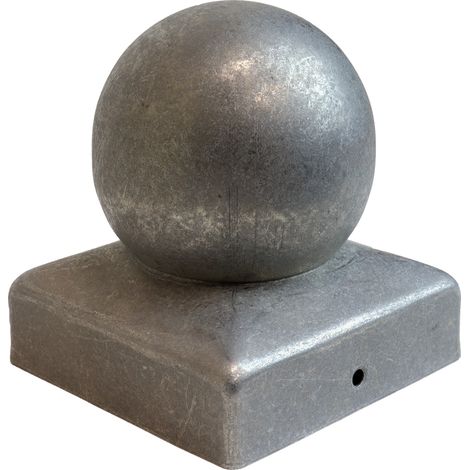 Chapeau de poteau sphérique acier galvanisé pour poteaux 7x7 cm - Par pièce (1/3)