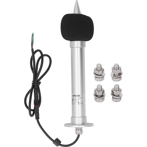 Capteur de bruit transmetteur sonde précision élevée longue tige 20-200dB détecteur niveau sonore RS485 pour extérieur 12-24V (1/5)