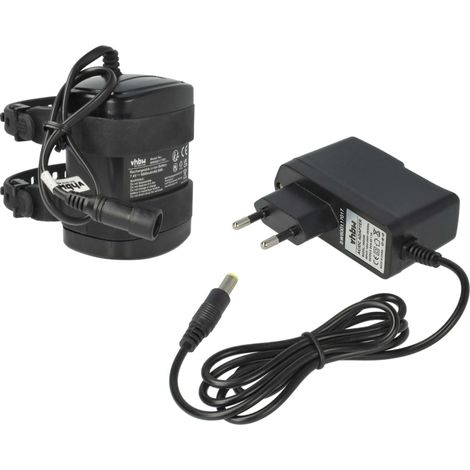 vhbw 1x pacco batteria per faretti, fanalini per biciclette (9000mAh, 8,4V, Li-Ion), impermeabile, Caricabatterie incluso (1/5)