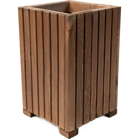 Jardinière Bois Bogateco 40x25x25 cm Imprégné Brun Foncé (1/5)