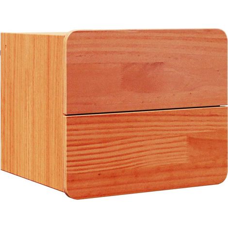 Maison Exclusive - Comodino Marrone cerato 39 x 34 x 33 cm Legno di pino massello