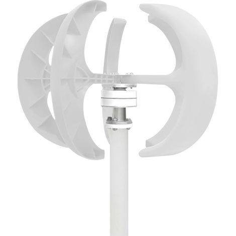 Generador de turbina eólica, 600 W de potencia, diseño de 5 palas, BLANCO (1/2)