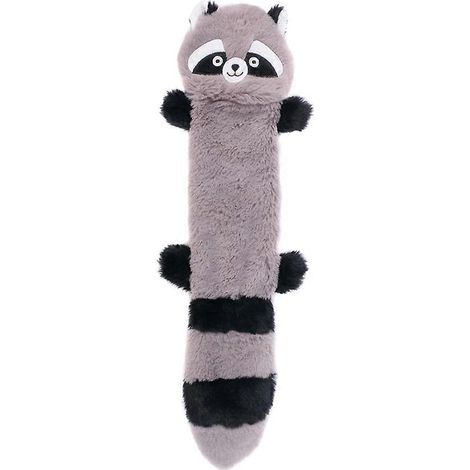 Jouet couineur pour chiens de petite et moyenne taille, jouet à mâcher interactif en peluche, raton laveur à tirer à la corde. (1/4)