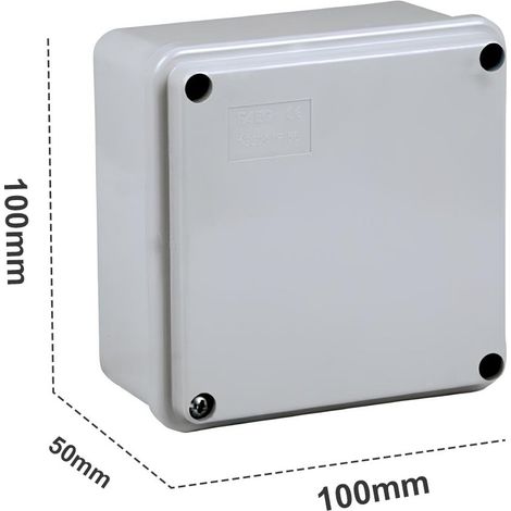 Scatola Di Derivazione Con Pareti Lisce Stagna IP56 100X100X50mm Coperchio Con Viti (1/2)