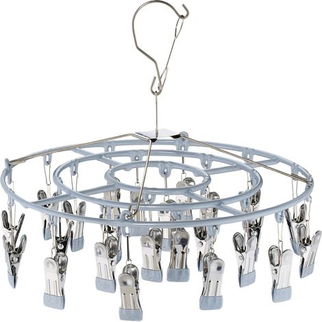 Secador de calcetines redondo práctico camping 29 x 33,5 cm acabado antideslizante de hierro gris 130009835 (1/5)