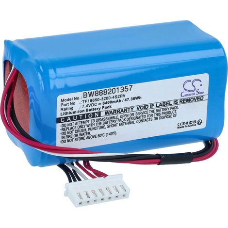 vhbw Batería reemplaza Marshall C196A1 para altavoces  cajas acústicas (6400 mAh, 7,4 V, Li-Ion) (1/5)