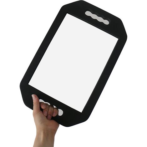 MINKUROW Specchio Per Mano, Specchio Per Parrucchiere, Specchio Quadrato In Schiuma Di Spugna, Specchio Per Parrucchiere Antiurto Per Viaggi, Bagno, Ufficio, Trucco, Bellezza (Quadrato) (1/5)