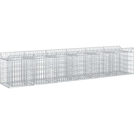 Maison Exclusive - Gabionen-Hochbeet 2 pcs Silber
