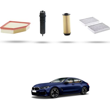 Kit tagliando 4 filtri compatibile con Bmw serie 8 (G15,G16)840d hybrid 250kw dal 2020 (1/5)