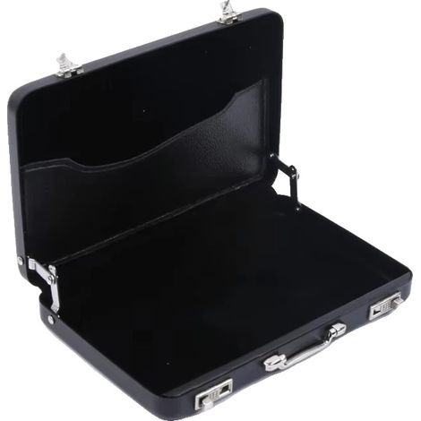 Caja de almacenamiento, aluminio impermeable, organizador compacto, 2 unidades, color negro. (1/2)