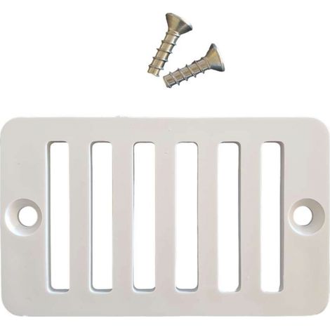 Grille de bonde de fond de piscine rectangulaire + vis - Blanc - SP1019BA - Hayward