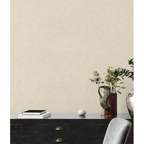 A.S. Creation Premium Wall 2 390353 Vliestapete Einfarbig 10.05 x 0.53 m Creme Wohnzimmer Schlafzimmer Flur Küche Esszimmer Badezimmer Bad Arbeitszimmer Büro Diele (1/5)