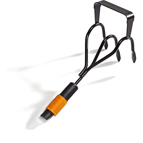 Fiskars Coltivatore e sarchiatore, Due attrezzi in uno, Testa di attrezzo, Nero/Arancione, QuikFit, 1000681 (1/4)
